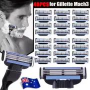 48 PCS Replacement Blades For Gillette MACH 3 Razor Shaver Trimmer Shaving NEW