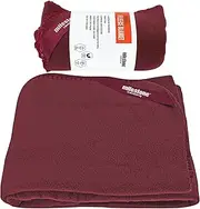 Milestone Thermal Fleece Blanket/Soft Touch Fabric/Cosy Extra Layer for Travel & Days Out / 120 x 150cm (Burgundy)