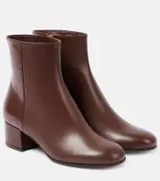 [Gianvito Rossi] Gianvito Rossi Joelle leather ankle boots AU 9 brown