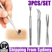 3PCS Tick Removal Tool Scratching Remover Tool Picker Pet Flea Tick Remover AUS