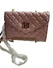 BADGLEY MISCHKA Pink Vegan Leather Crossbody Bag NWT gold chain Strap