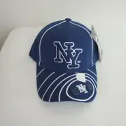City Hunter New York Baseball Hat Embroidered Adjustable Navy Blue White OS New