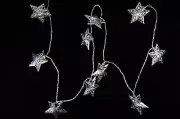 SILVER Metal Sar LED Battery Operated Light String Home Holiday Decor