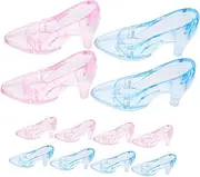 MINAOLULUS 24pcs Miniature High Heel Shoe Ornaments Princess Slipper Decor for Weddings Birthday Parties Lightweight Plastic Figurines for Party Setup Decorations