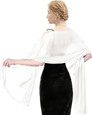 [dellyy] Women's Chiffon Stole, Elegant Scarf for Evening Dress, Wedding and Party, Multifunctional Scarf