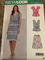NEW LOOK #R10095 - LADIES "V" NECKLINE TOP & PULL ON SKIRT PATTERN 10-22 FF