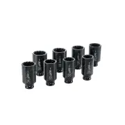 8 Pcs of Chicane 1/2" Drive 12Pt Axle Nut Socket Set - Chrome-Molybdenum Steel
