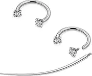 [Tvalccoy] F136 Titanium 16g 8/10mm Horseshoe Septum Lip Rings Piercings Cartilage Helix Daith Earrings Jewelry for Women