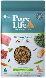 Pure Life Natural Boost Australian Lamb Adult Dog Food 8kg
