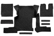 ECO LEATHER BLACK RHD FLOOR MATS FOR TRUCK MAN TGX 1 DRAWER 2018+ MANUAL