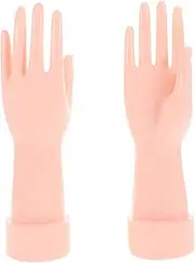 FOMIYES 2pcs Hand Shaped Mannequin Jewelry Holder Vertical Countertop Ring Stand for Gloves and Rings Skin Tone Display Model for Jewelry Elegant Trinket Organizer