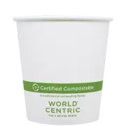 World Centric's , Compostable Paper PLA-Lined 10 Ounce Coffee Cup, 100 Pack