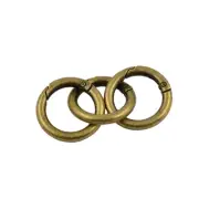 6Pcs 28mm Round Circle Carabiner Spring Hook Keyring Keychain Hiking