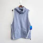 NWT Champion Funnel Neck Sleeveless Pullover Top Size Large Women's Blue Terry