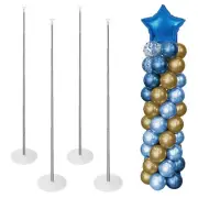 4 Sets Metal Balloon Stand, Balloon Arch Kit of 4, 7 Feet Adjustable, Durable...