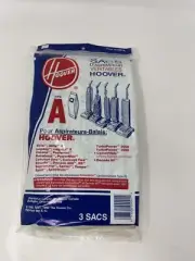 New 3 pk Genuine Hoover Type A Filter Vacuum Bags Fits All Upright Cleaners