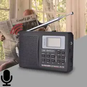 1x Portable Digital World Band Radio Receiver AM FM SW TV Radio Alarm Clock US