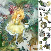 Wooden Jigsaw Puzzles for Adults by FoxSmartBox - 439 Pieces - Alice Fantasies