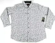 Johnny Bigg White Long Sleeve Lewis Floral Stretch Button Up Shirt Men 4XLT New