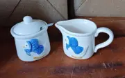 Chickadees Geese Sugar and Creamer Set