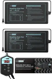 10"X 20.75" Seedling Heat Mat and Digital Thermostat Controller Combo Set