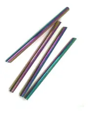 [Lujo Home] Bubble Tea Reusable Straws 4-Pack in Rainbow
