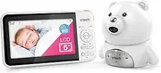 VTech BM5150-BEARN 5" Full Colour Video & Audio Baby Monitor with 2-Way Talk, Soothing Sounds, Room Temperature Monitor, up to 17 Hours Battery Life