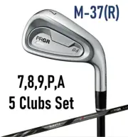 PRGR 04 IRON SET #7, 8, 9, P, A MCI GRAPHITE SHAFT M-37 R-FLEX 5 CLUBS SET