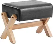 Durable Wooden Shoe Bench with X Legs, Sofa Modern Foot Rest Stool, Minimalist Design, Comfortable, Black, Perfect for Home, Office, and Stores Entryway Bedroom Living Room 32x26x27 cm