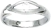 [JewelryWeb] 14k White Gold CZ Simulated Diamond Adjustable Eye Shape Body Jewelry toe ring-toe ring for Women