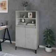 NNEVL Highboard Concrete Grey 60x36x110 cm Engineered Wood