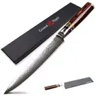 Carving Slicing Knife Damascus Steel 67 Layers Sashimi Wood Handle Sushi Nigiri