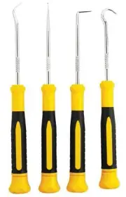4Pc-7” Pick & Hook Set With Comfortable Handles