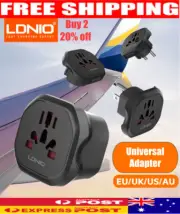 Universal Travel Adapter, AU EU UK US Multi-Plug Power Strip Extension Socket