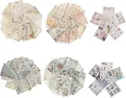 AUTSUPPL DIY Scrapbook Material 2 Pk Retro Scrapbook Papers Handmade Cards Decor Vintage Patterned Paper
