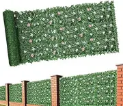 Artificial Ivy Fence Screen – Realistic UV-Resistant Leaves, Lightweight Flexible Panel | Outdoor Balcony Privacy Screen with Garden Partition for Apartment Wedding Decor Classroom Pet Enclosure