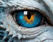 TISHIRON DIY Paint by Number for Adult, White Dragon Paint by Numbers, Dragon's Eye Adult Paint by Numbers Kits on Canvas, 16X20 Inch Dragon Paint by Numbers for Adults Beginners Frameless