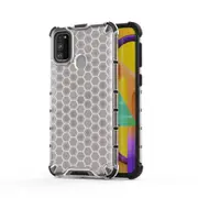 2 Pcs For Galaxy M30s Shockproof Honeycomb PC + TPU Case(White)