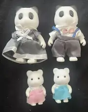 Animal PANDA CAT FAMILY doll figures sylvanian families calico critters pet Bear