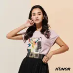 【HONOR 山形屋】插畫風花朵圖案百搭上衣(MOMO獨家限定)