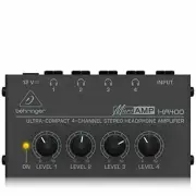 Behringer Headphone Amplifier 4-Channel Independent Level Adjustable Ha400
