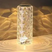 Portable Crystal Table Lamp,3 Color Touch Control Rechargeable Lamp,Crystal B...
