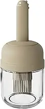Oil Bottle and Silicone Brush Set BBQ Basting Brushes Barbecue Oil Brush for Air Fryer, Coffee 180ML