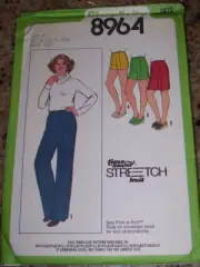 UNCIRCULATED 1979 SIMPLICITY #8964- LADIES PANTS & SHORTS PATTERN 16½-20½ FF