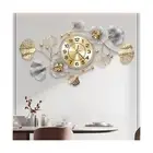 Clocks for Living Room, Large Wall Clock, 3D Silent Wall Clock, Retro Metal G...