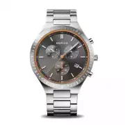 Bering Time Titan Chrono Silver Titanium Case and Strap Men's Watch 11743-709new