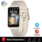 New Blood Glucose Monitor Smart Watch Men Women ECG+PPG Blood Pressure Measurement Thermometer Waterproof Ladies Smartwatch hite rose gold