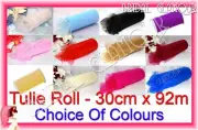 Soft Wedding Tulle Roll 30cm x 92m Bridal Chair Sash Pew Bow Tutu Dress Material