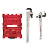 Milwaukee Close Quarter Tubing Cutter W/ Aluminum Pipe Wrench and Case (3-Piece)