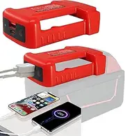 USB Power Tool Battery Chargers for Milwaukee M18 18V Battery ，USB Charger Adapter with USB-A&USB-C 2.1A Fast Charge Ports